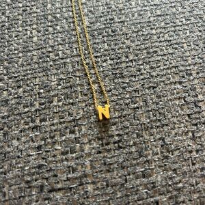 Gold Initial 'N' Necklace
